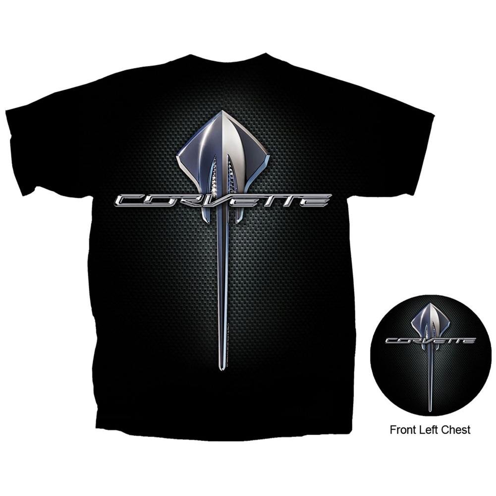 C7 Corvette Script w/Stingray Logo T-shirt : Black Deodorant