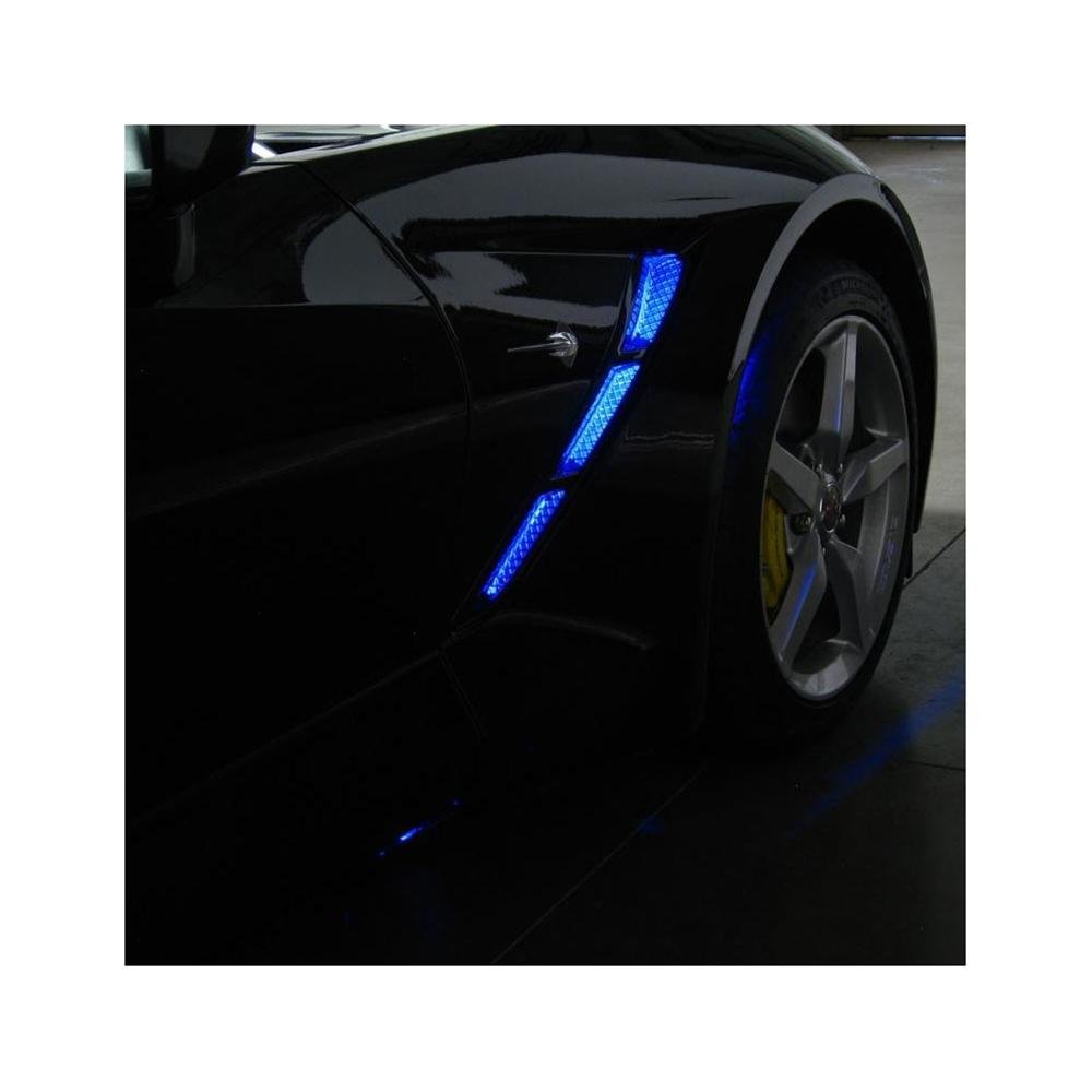Corvette Fender Side Cove & Hood Vent LED Lighting Kit with RGB Key Fob Remote: C7 Stingray, Z51, Z06, Grand Sport, ZR1