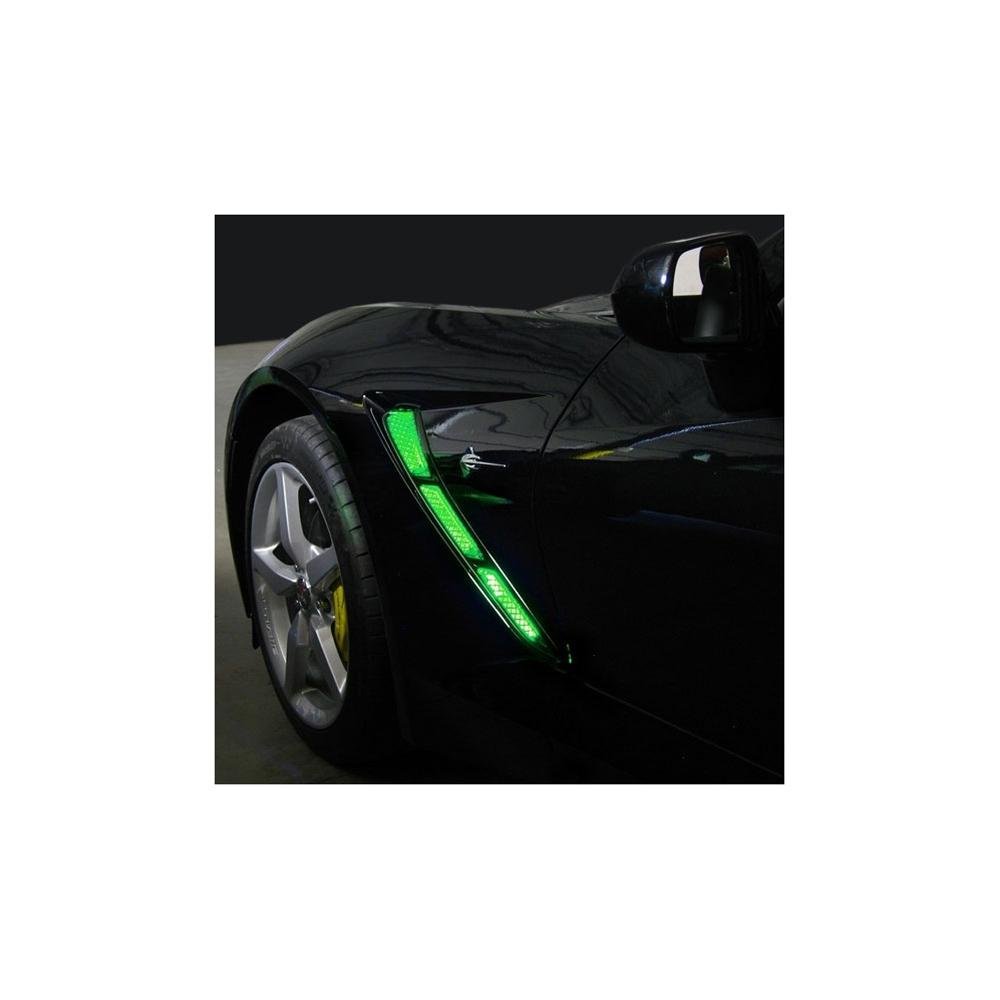 Corvette Fender Side Cove & Hood Vent LED Lighting Kit with RGB Bluetooth : C7 Stingray, Z51, Z06, Grand Sport, ZR1