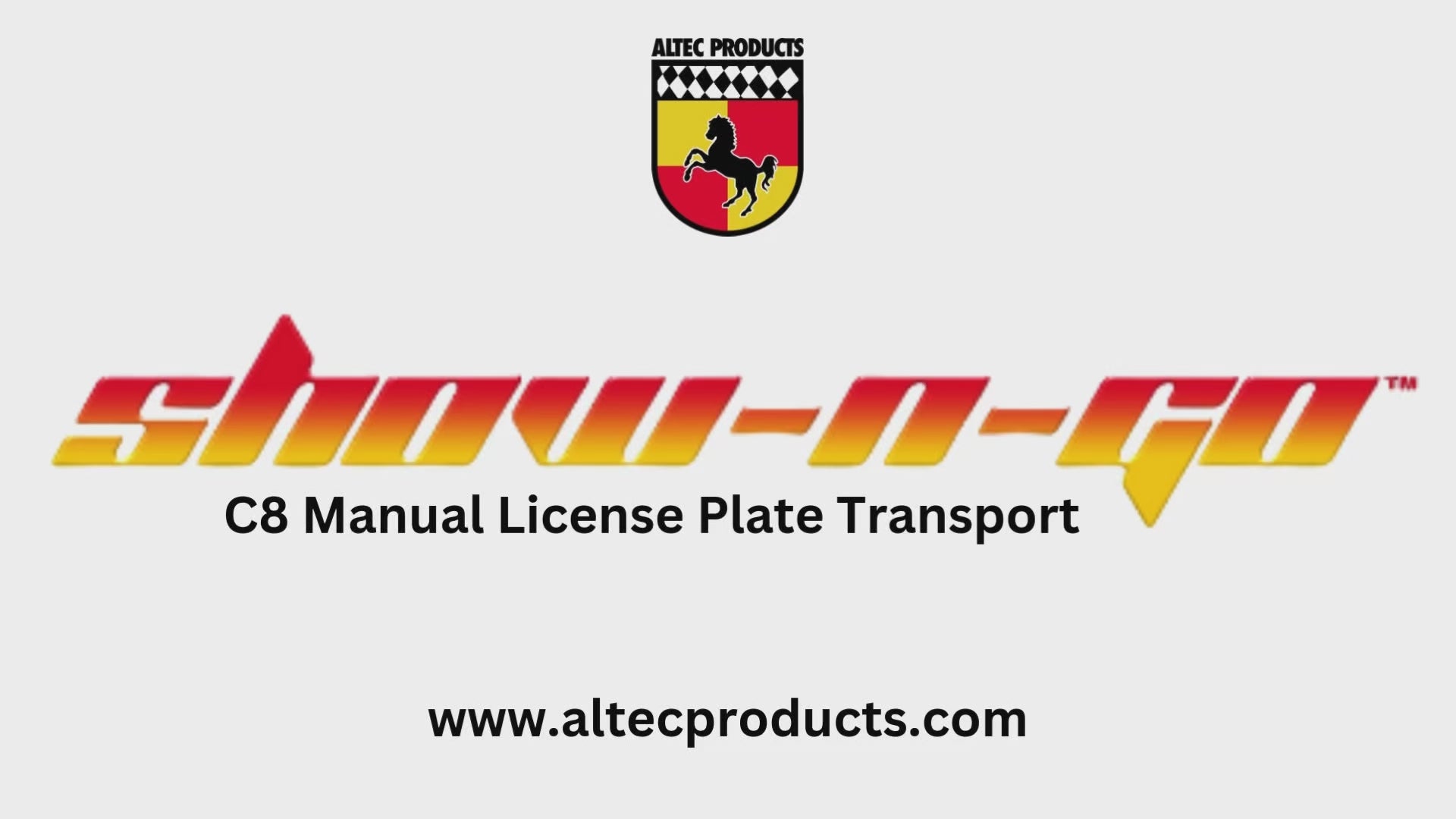 C8 Corvette Stingray Show & Go Front License Plate Frame - Non-Motorized : C8 Base Only