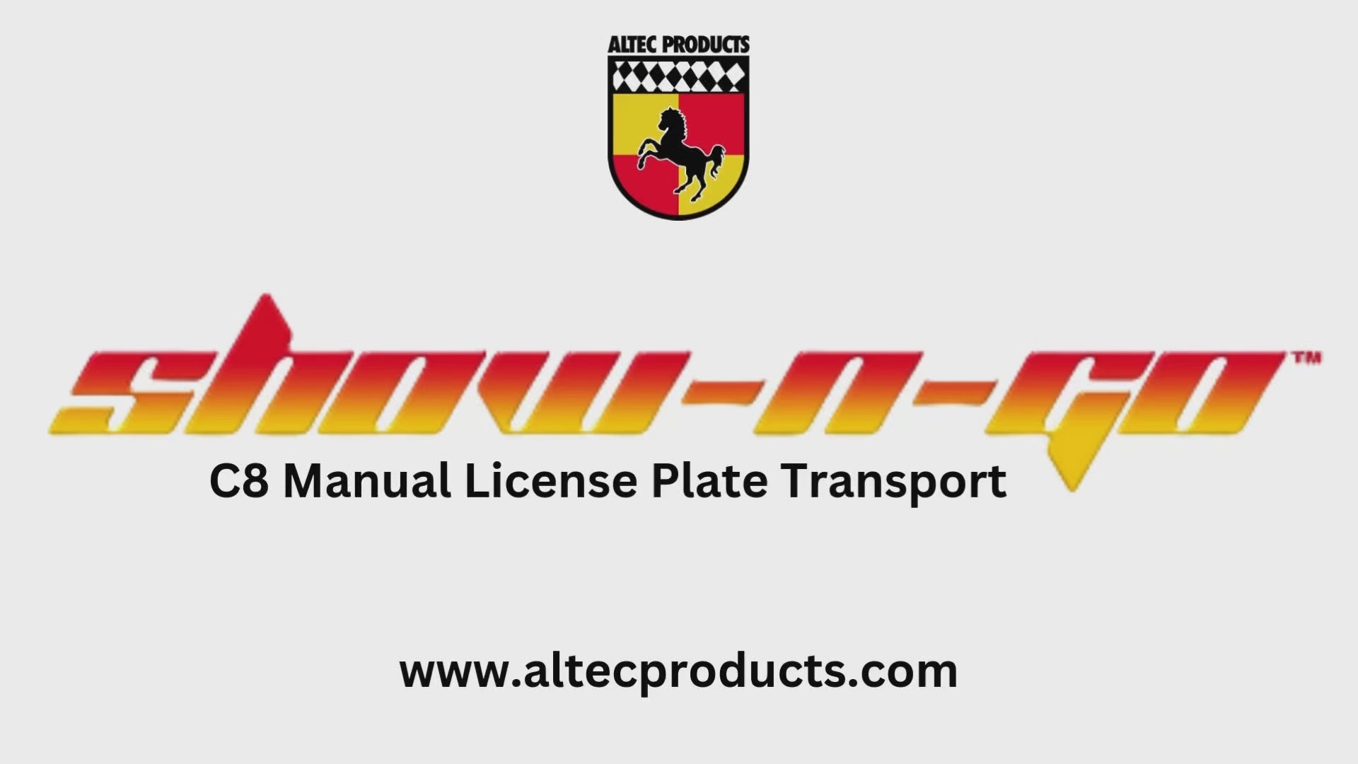 C8 Corvette Stingray Show & Go Front License Plate Frame - Non-Motorized : C8 Z51 Only