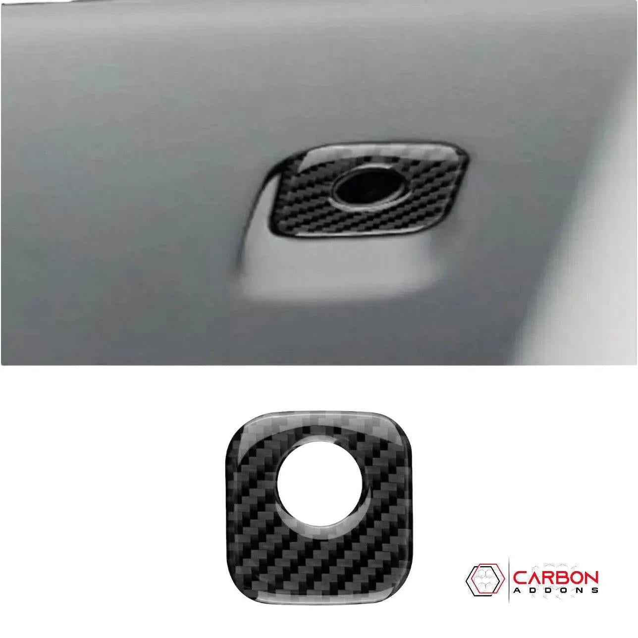 Real Carbon Fiber Glove Box Handle Overlay | C6 2005-2013 Corvette - carbonaddons Carbon Fiber Parts, Accessories, Upgrades, Mods