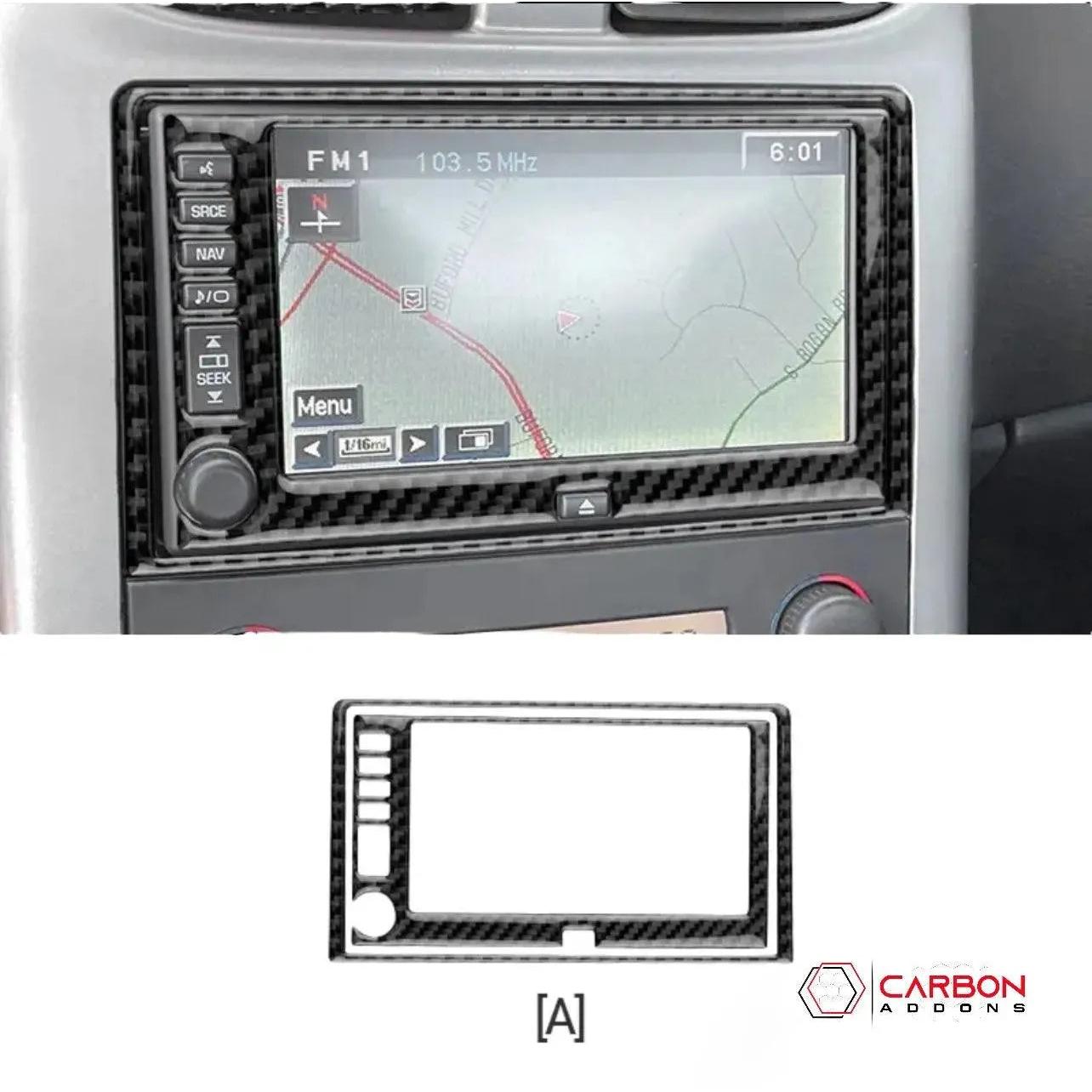 Real Carbon Fiber Radio & Navigation Control Panel Overlay | C6 2005-2013 Corvette - carbonaddons Carbon Fiber Parts, Accessories, Upgrades, Mods