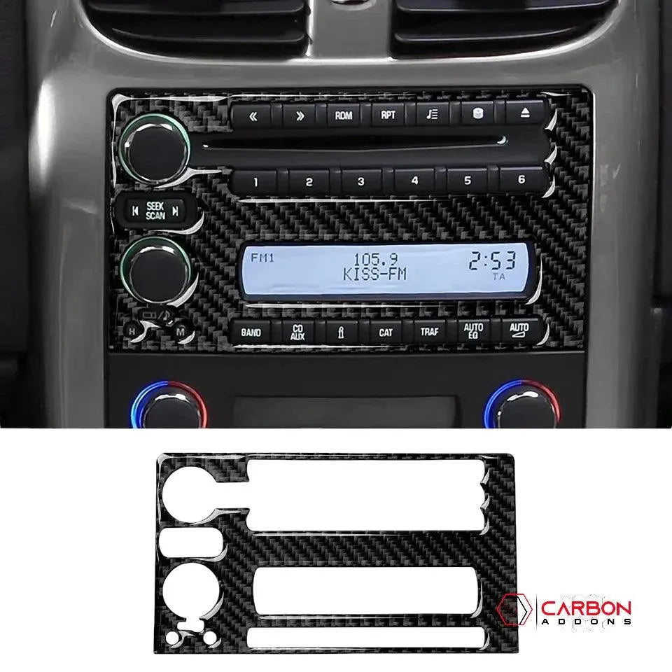 Real Carbon Fiber Radio & Navigation Control Panel Overlay | C6 2005-2013 Corvette - carbonaddons Carbon Fiber Parts, Accessories, Upgrades, Mods
