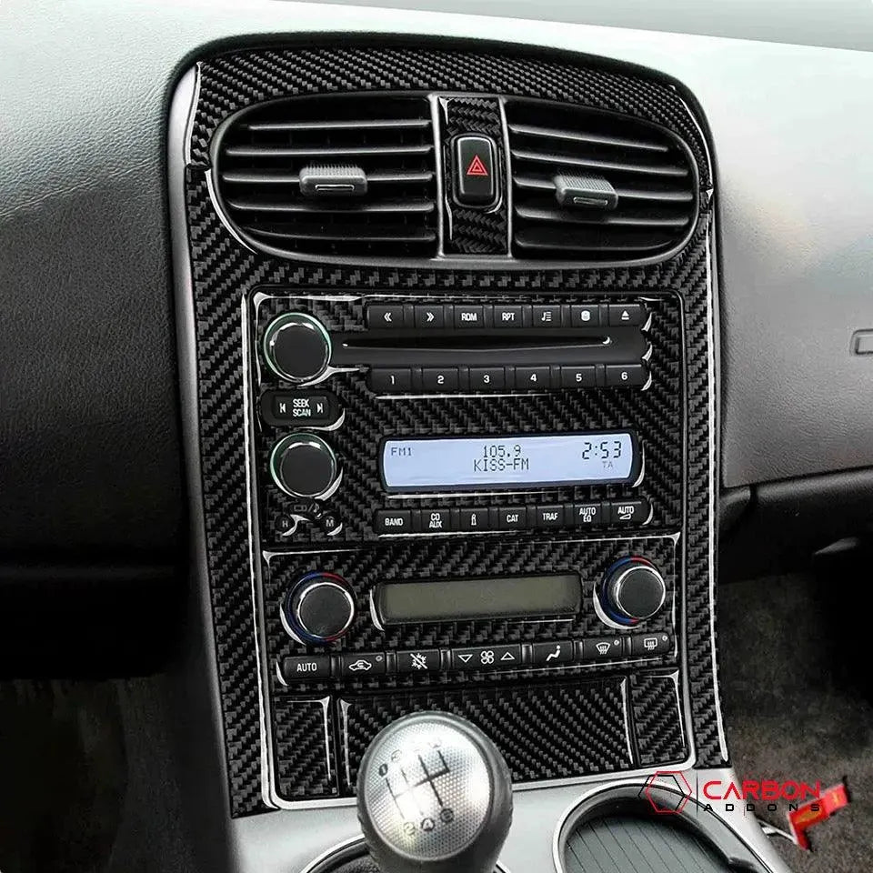 Real Carbon Fiber Radio & Navigation Control Panel Overlay | C6 2005-2013 Corvette - carbonaddons Carbon Fiber Parts, Accessories, Upgrades, Mods