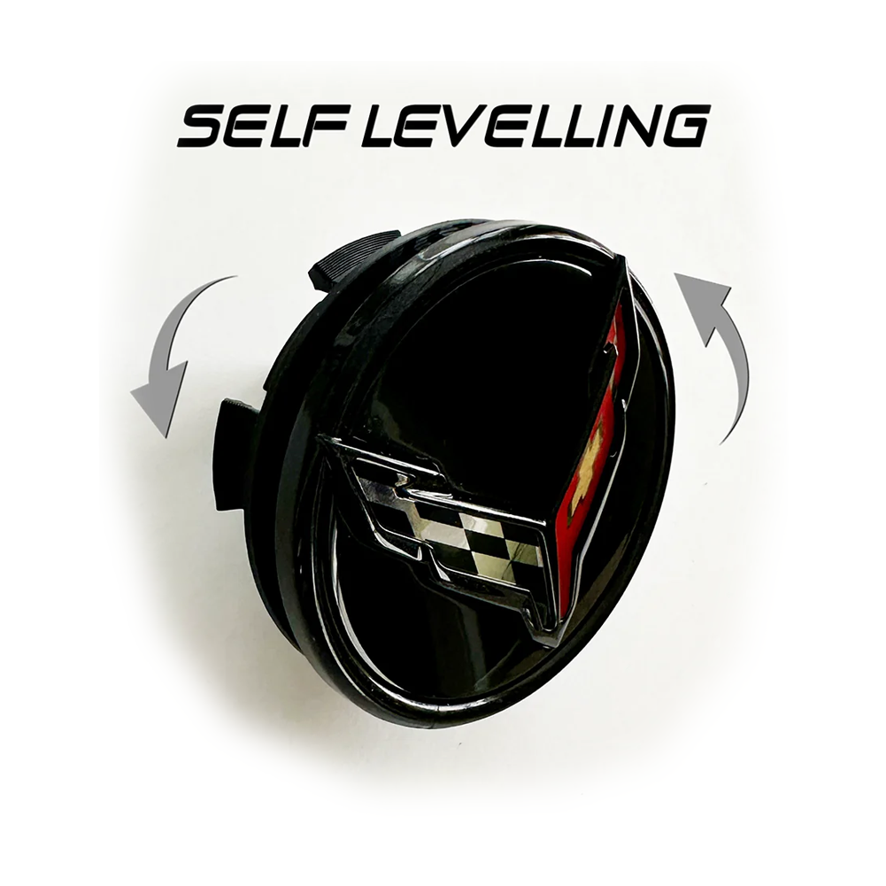 C6 Corvette DynamicCaps - Show Edition Floating Center Caps - Set of 4