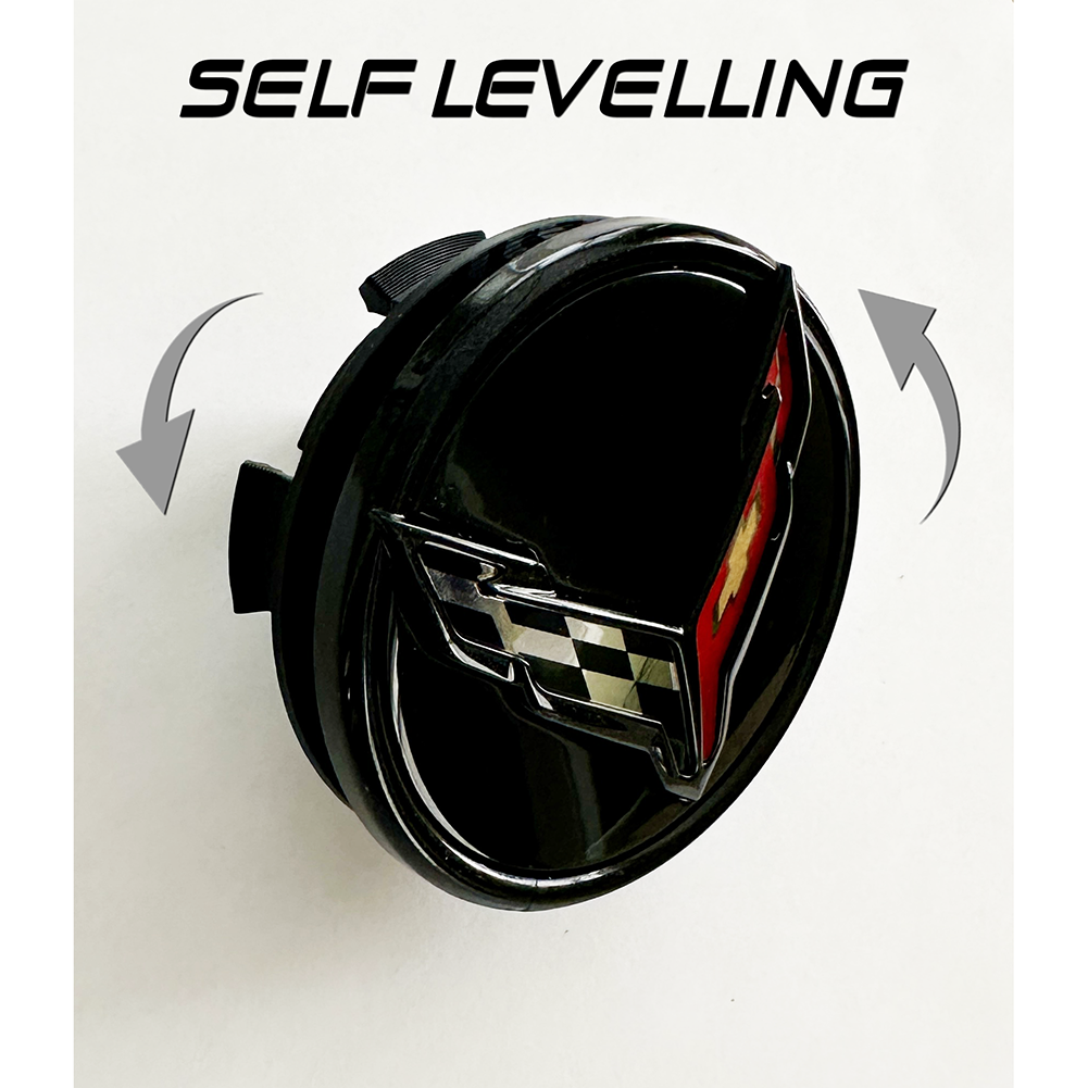 C7 Corvette DynamicCaps - Show Edition Floating Center Caps - Set of 4