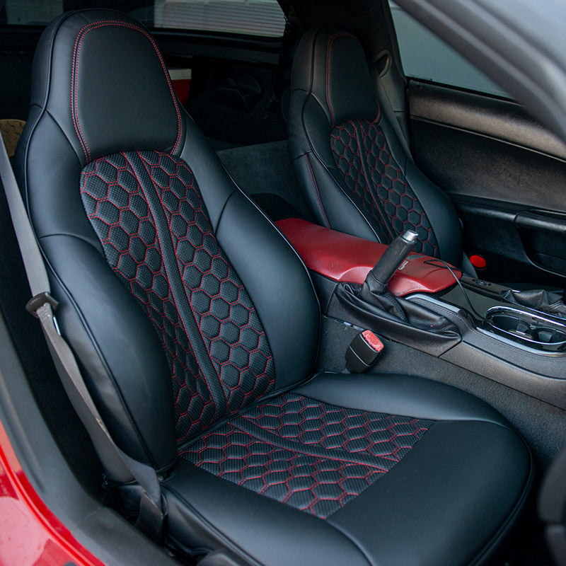 Corvette Custom Leather Seat Covers For Standard Seats : 2005-2013 C6