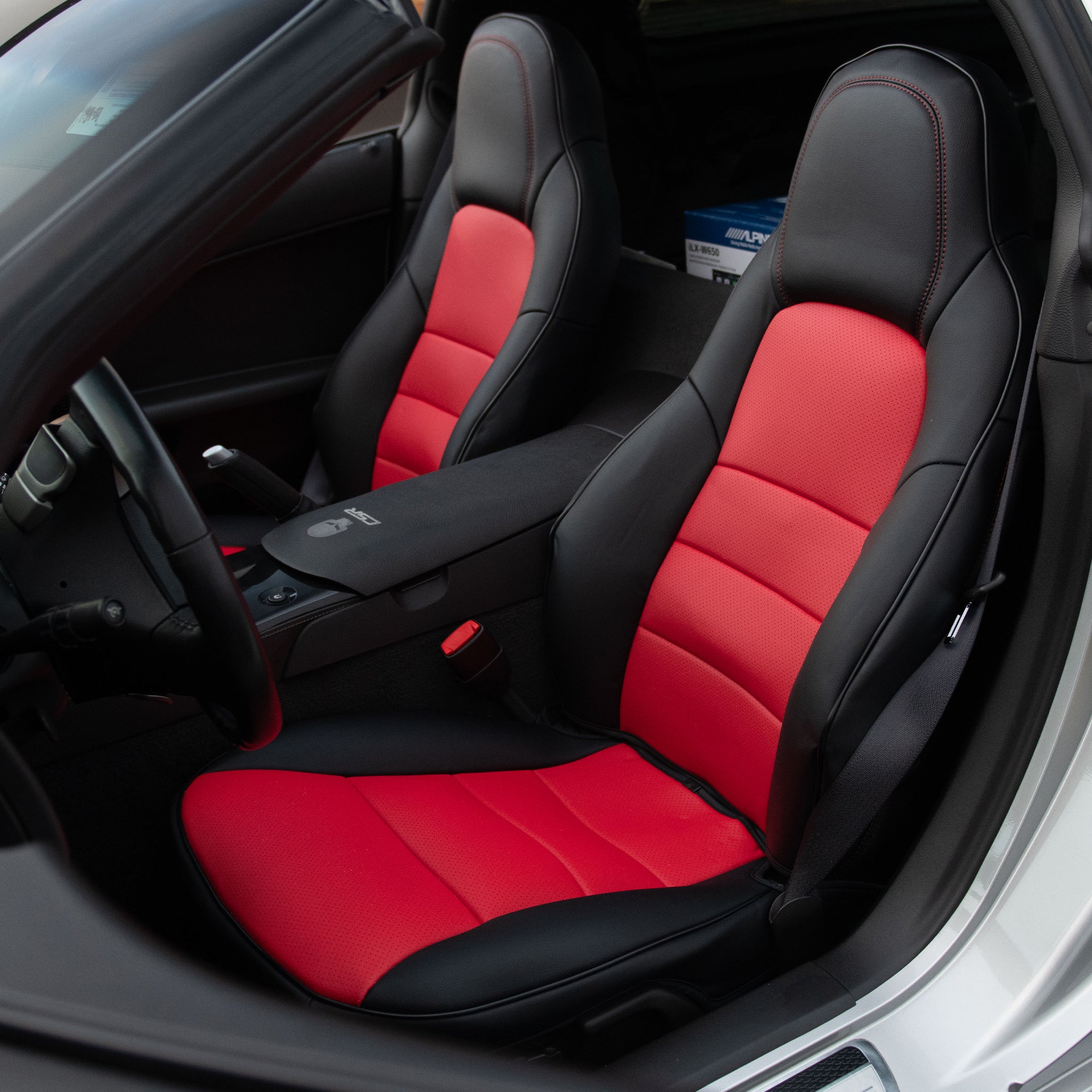 Corvette Custom Leather Seat Covers For Standard Seats : 2005-2013 C6
