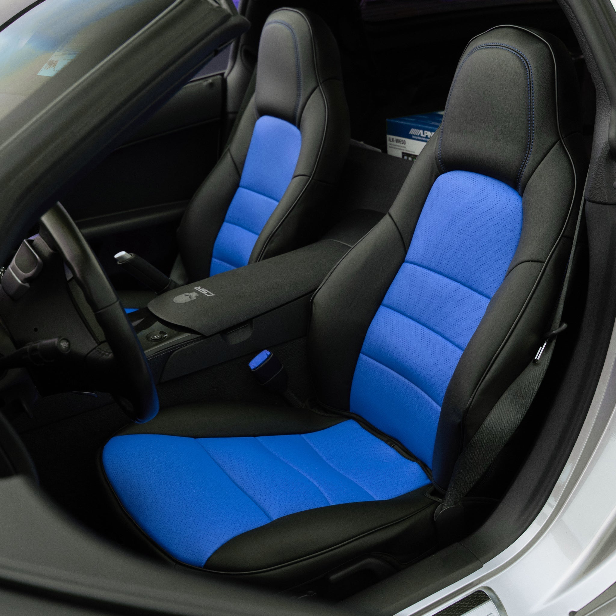 Corvette Custom Leather Seat Covers For Standard Seats : 2005-2013 C6