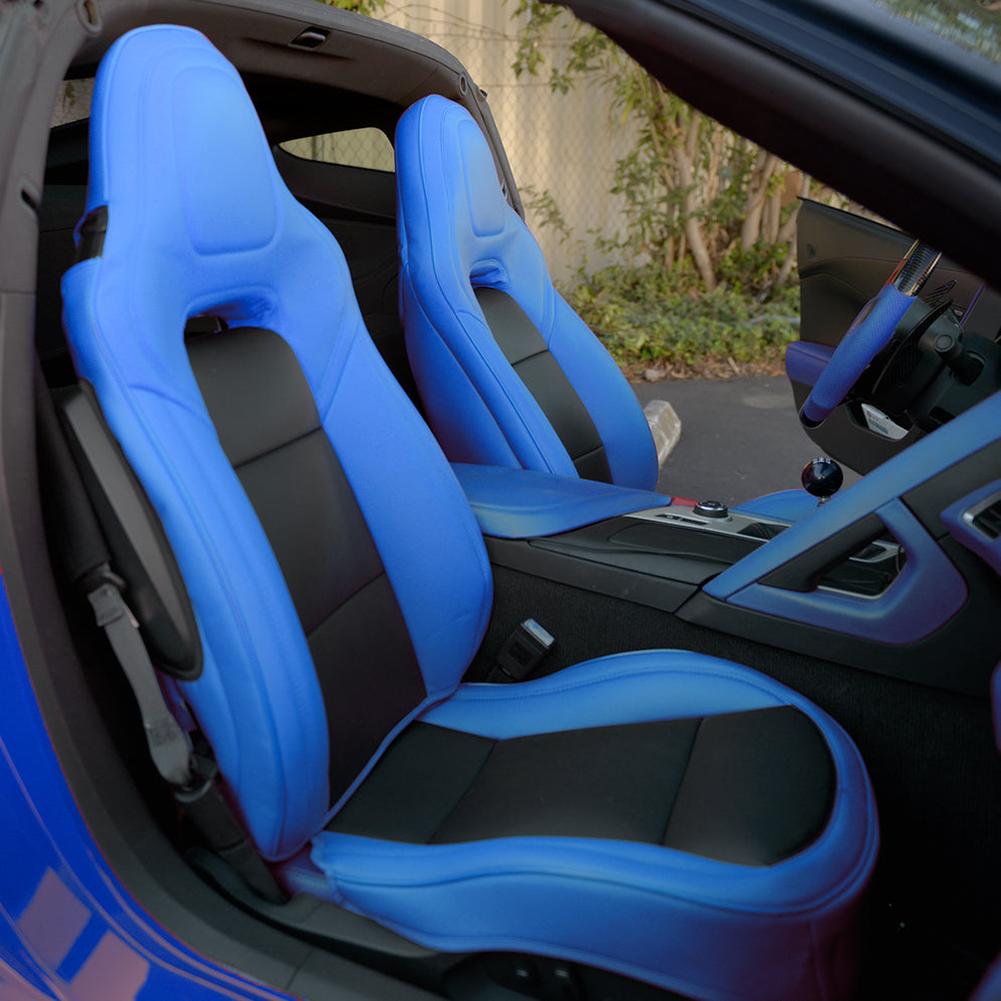 Corvette Custom Leather Seat Covers - Standard Seats : 2014-2019 C7 Stingray, Z51, Z06, Grand Sport