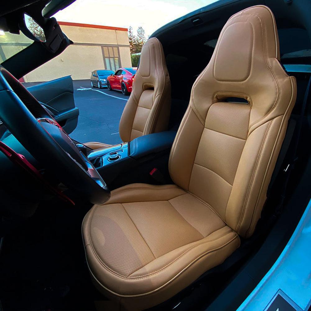 Corvette Custom Leather Seat Covers - Standard Seats : 2014-2019 C7 Stingray, Z51, Z06, Grand Sport