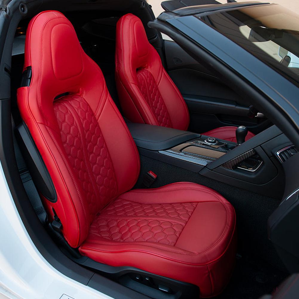 Corvette Custom Leather Seat Covers - Standard Seats : 2014-2019 C7 Stingray, Z51, Z06, Grand Sport