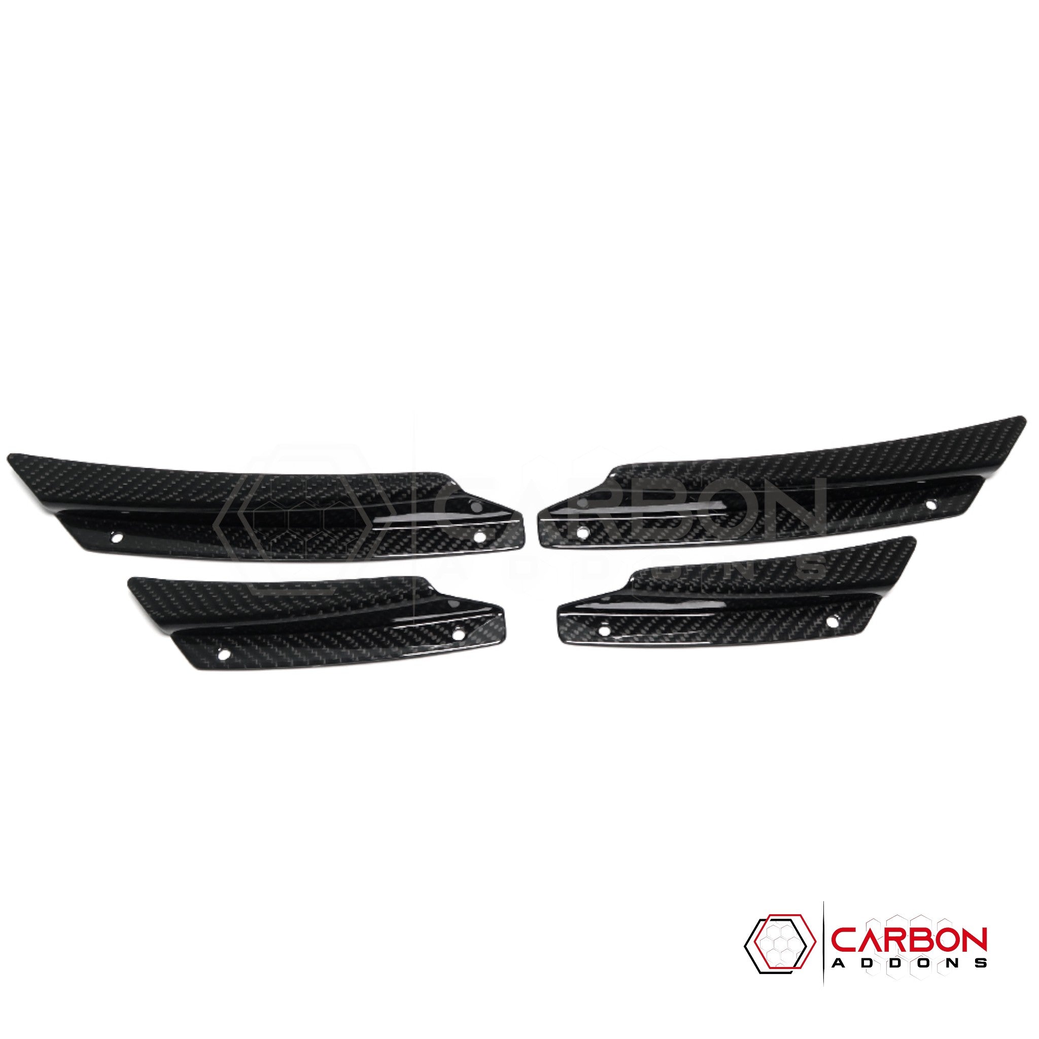 C7 Corvette (2014–2019) Front Bumper Carbon Fiber Canards - 4pcs