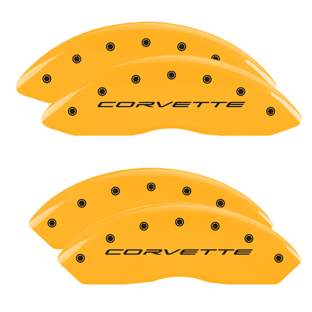 C8 Corvette Stingray Brake Caliper Cover Set with "Corvette" Script