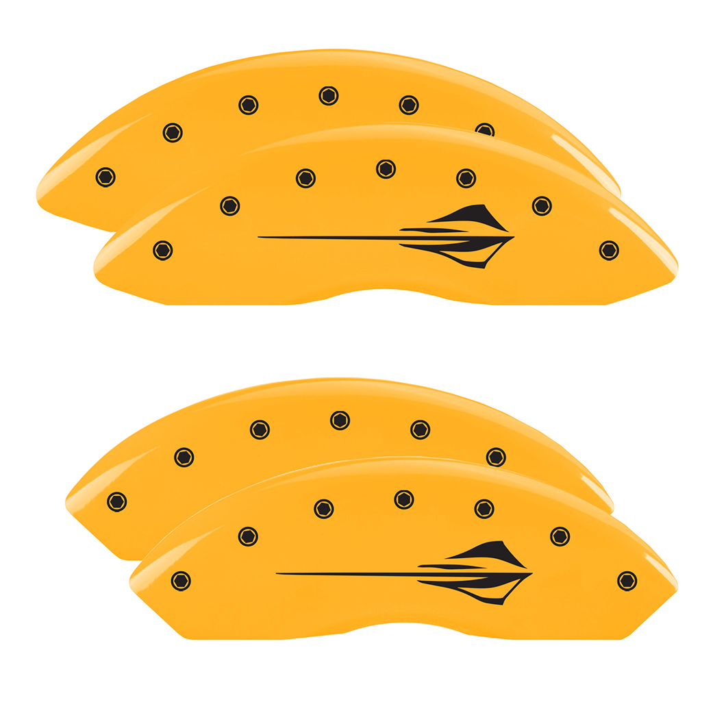 C8 Corvette Stingray Brake Caliper Cover Set with "Stingray Fish" Logo