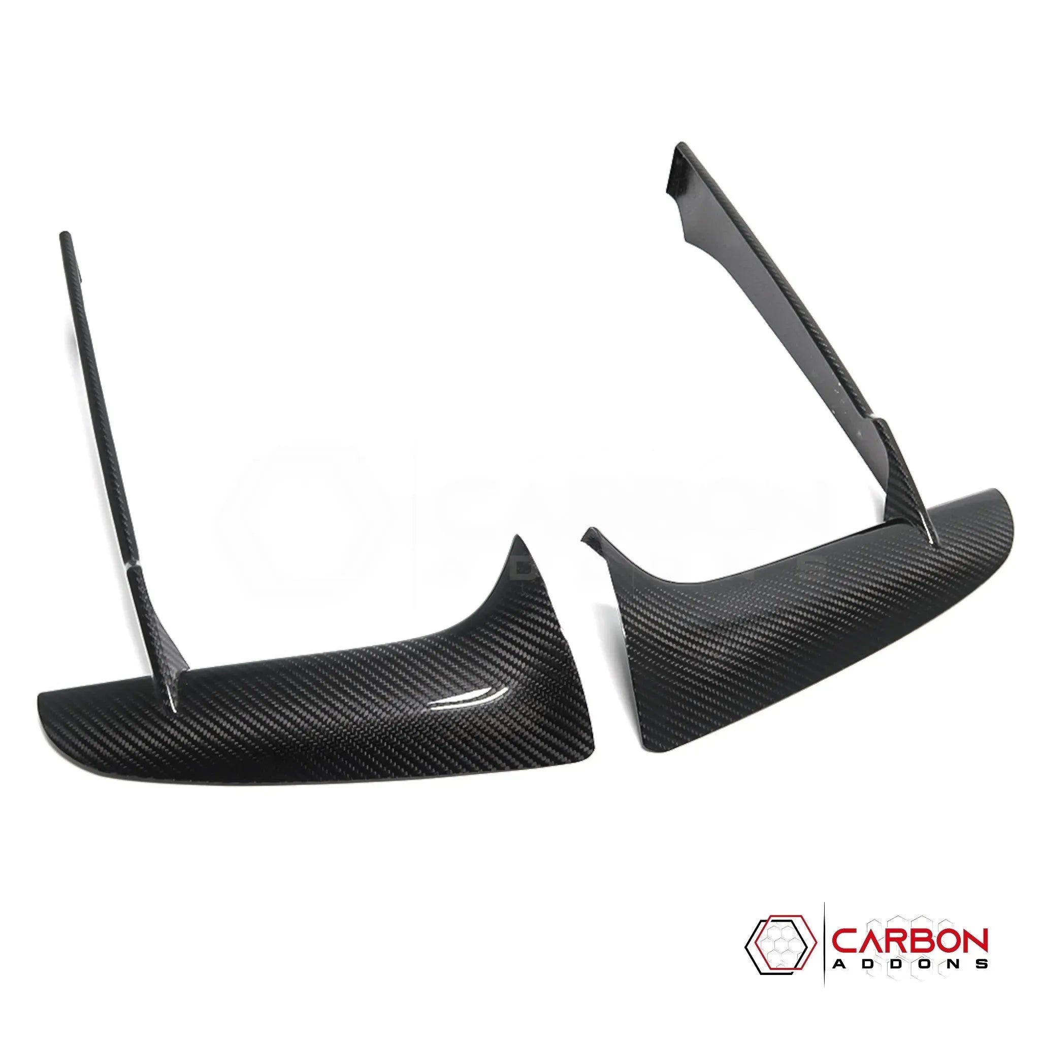 C8 Corvette Stingray Carbon Fiber Front Bumper Grille Bezel Covers