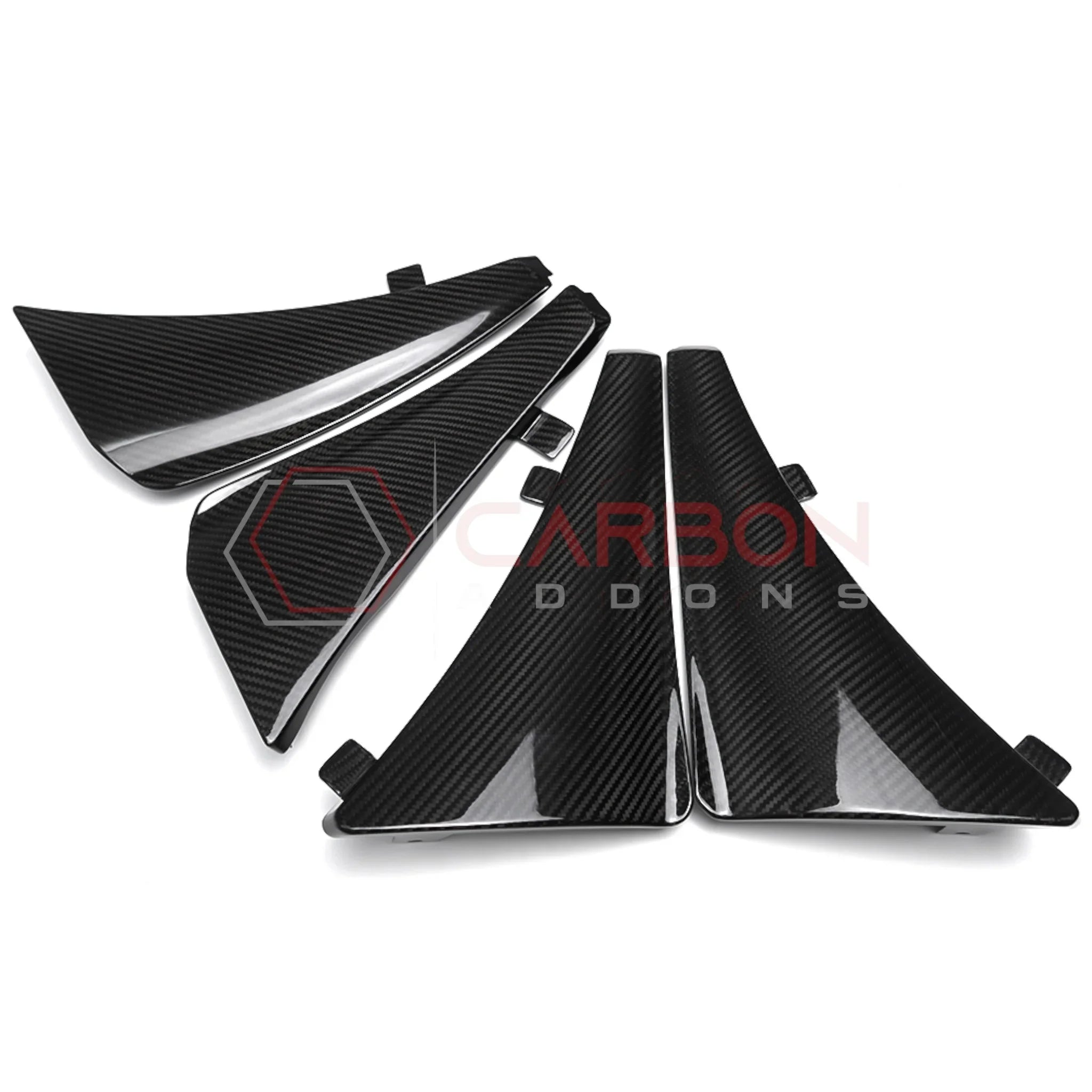 C8 Corvette Extended Mud Splash Guards | Carbon Fiber