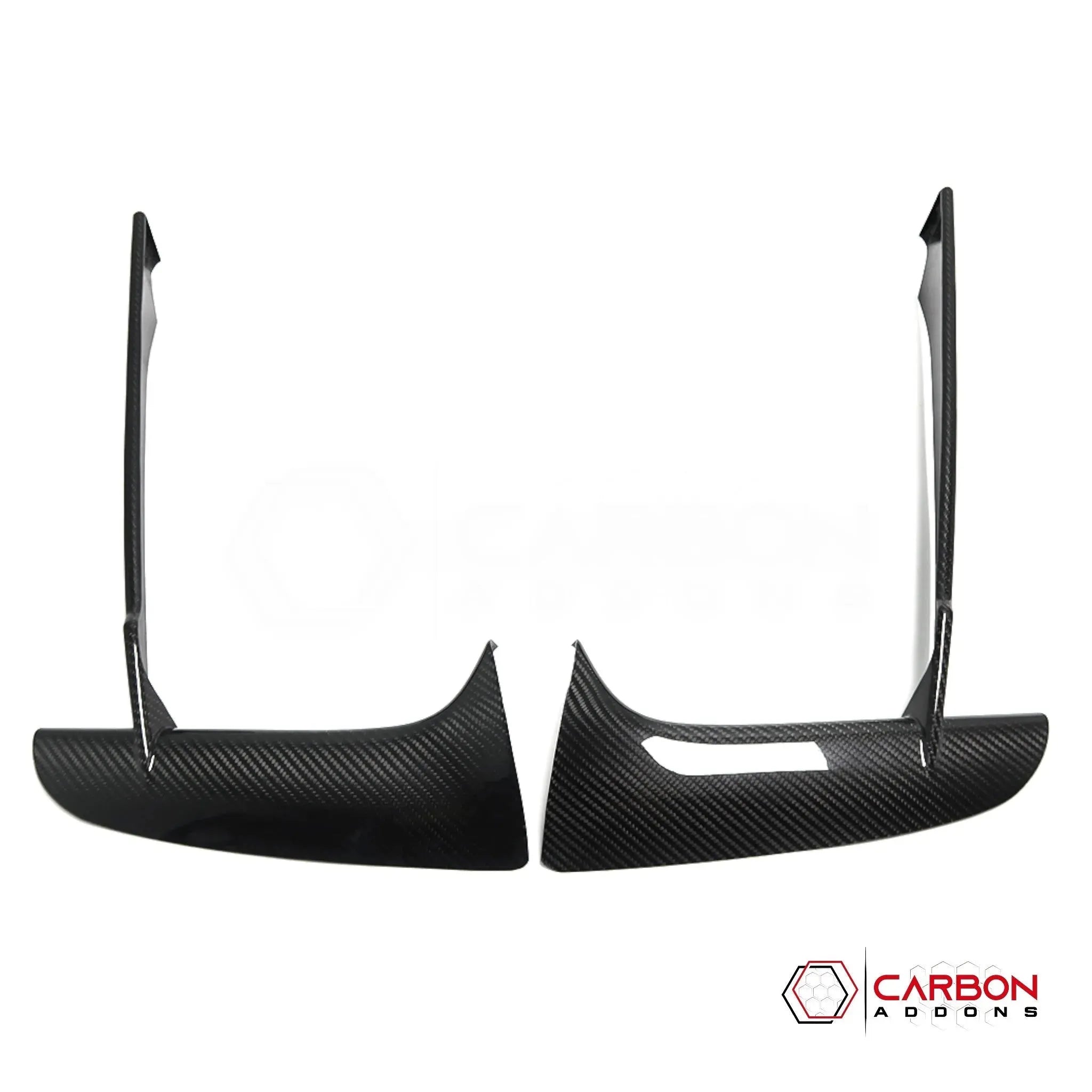 C8 Corvette Stingray Carbon Fiber Front Bumper Grille Bezel Covers