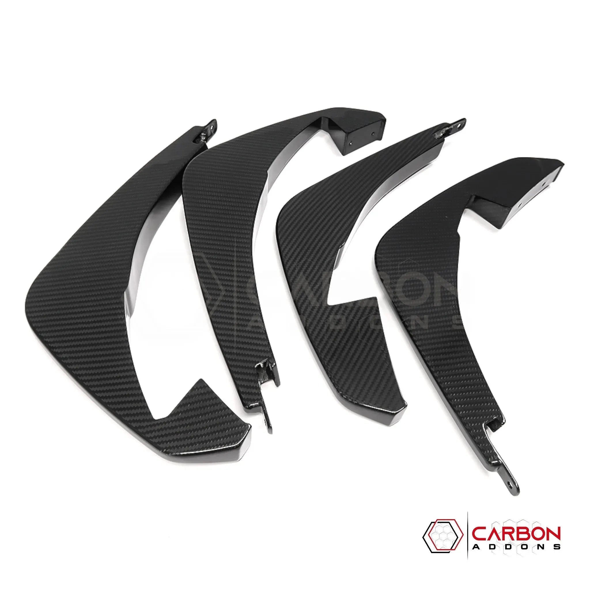 C8 Corvette Carbon Fiber Rear Diffuser Fins Add-On – Real Carbon Fiber Fin Accent Kit (Stingray On