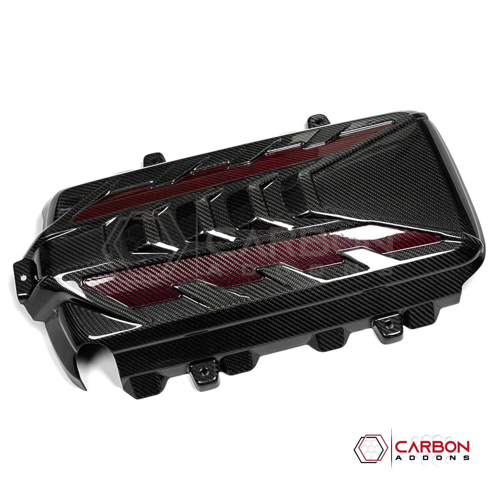 C8 Corvette Stingray Carbon Fiber Engine Cover | Direct OEM Replacement (2020–2024)