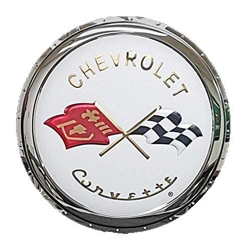 Corvette Flags Badge Metal Wall Sign - 22