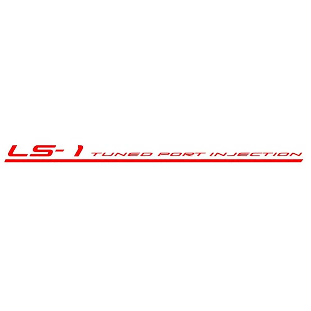 Corvette LS-1 Tuned Port Injection Decal - Red : 2001-2004 C5