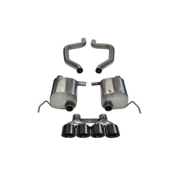 Corvette CORSA Sport Exhaust System - Quad Round Tips - Black : C7 ZR1