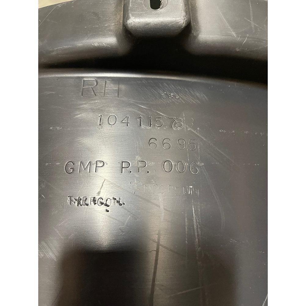 Corvette Rear Fender Liner - Right : 1997-2004 C5, Z06