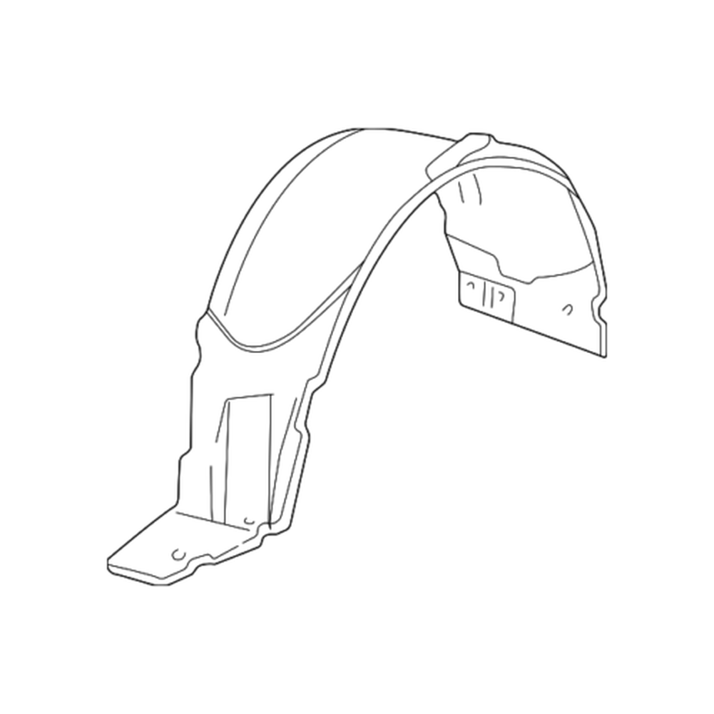 Corvette Rear Fender Liner - Left : 1997-2004 C5, Z06