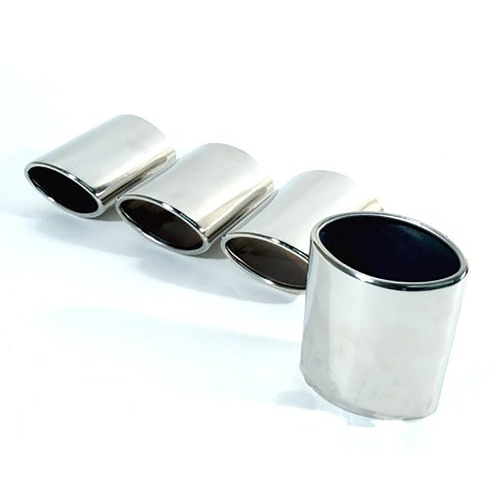 Corvette Stainless Steel Exhaust Tips - Polished : C5 1997-2000