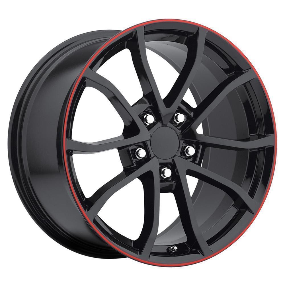 2013 Corvette 60th Anniversary - 427 Centennial Special Edition Cup Style Wheels : Gloss Black w/Stripe