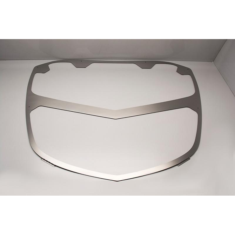 Corvette Hood Panel Trim W/ Center Brace Polished : C7 Stingray, Z51