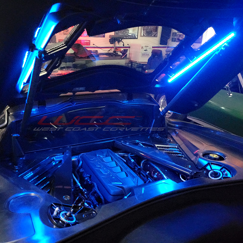 C8 Corvette Coupe - Engine Bay/Side Cove/Lower Rear Fascia/Front Grill LED Lighting Kit - RGB