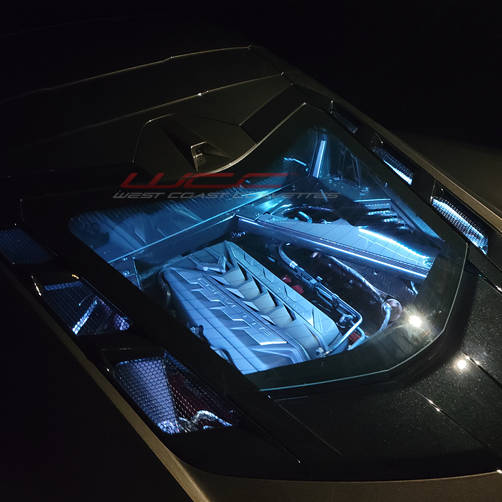 C8 Corvette Coupe - Engine Bay LED Battery Powered Lighting Kit - RGB : Stingray, Z51