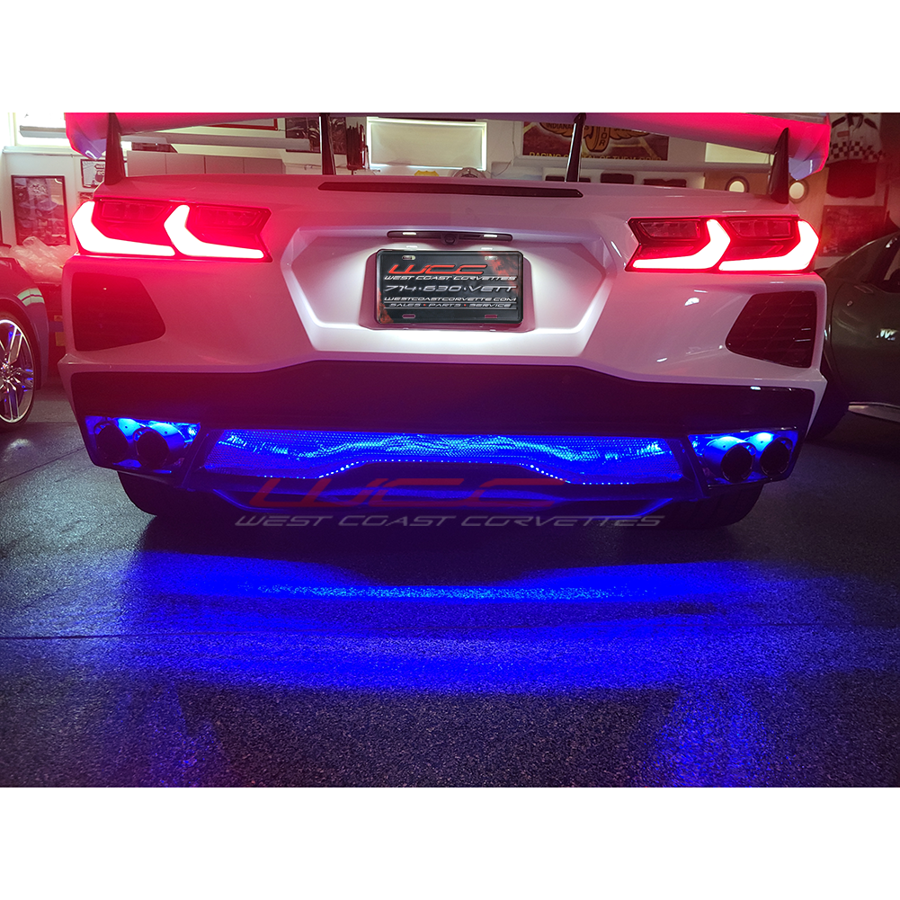 C8 Corvette Convertible - Side Cove / Lower Rear Fascia / Front Grill LED Lighting Kit - RGB