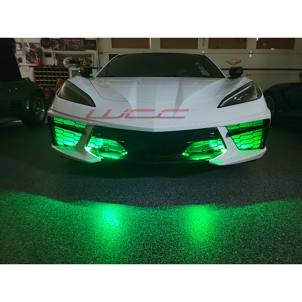 C8 Corvette Convertible - Side Cove / Lower Rear Fascia / Front Grill LED Lighting Kit - RGB