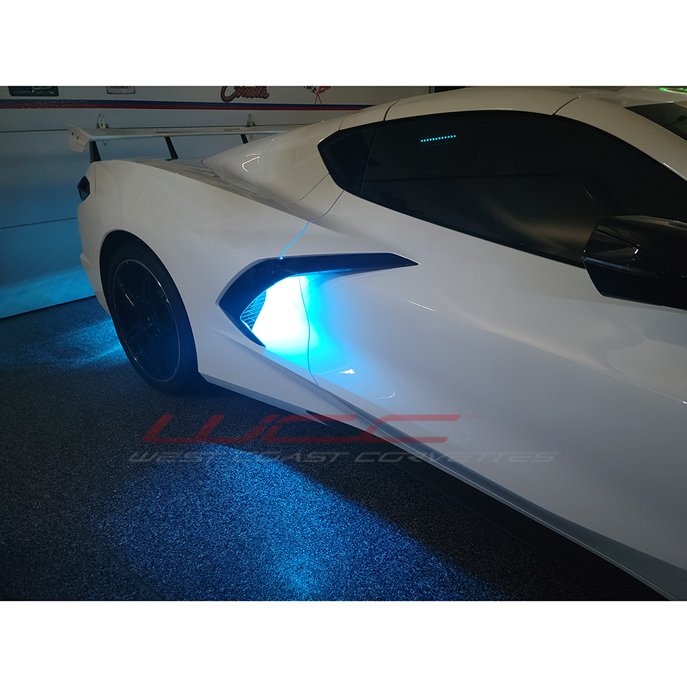 C8 Corvette Convertible - Side Cove / Lower Rear Fascia / Front Grill LED Lighting Kit - RGB