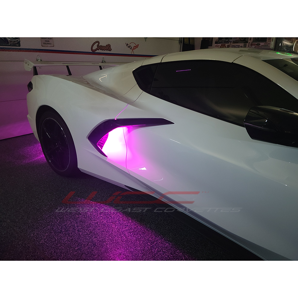 C8 Corvette Convertible - Side Cove / Lower Rear Fascia / Front Grill LED Lighting Kit - RGB