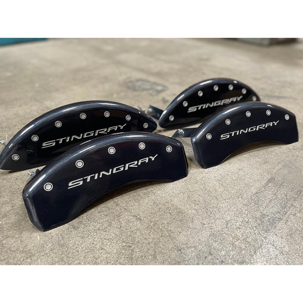 Corvette Brake Caliper Covers - Night Race Blue w/Silver "STINGRAY" Script : C7 Stingray, Z51
