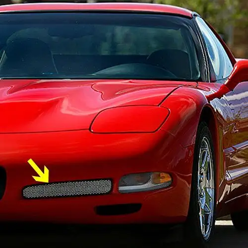 Corvette Fog Light Screens -Stainless Steel : 1997-2004 C5 & Z06