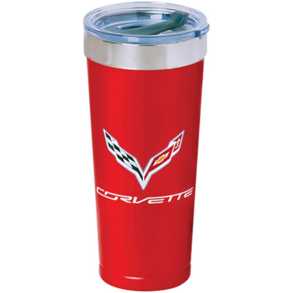 C7 Corvette Crossed Flags Polar Tumbler - Red