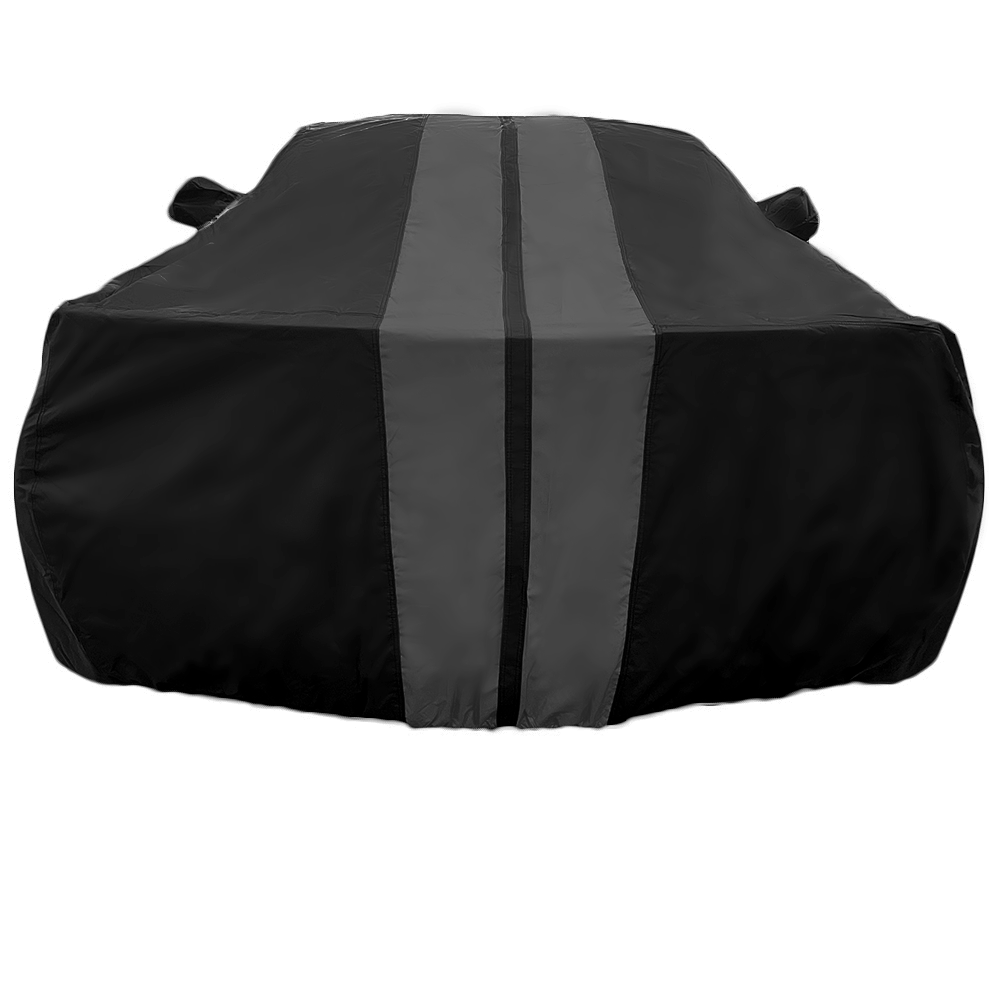 Corvette Ultraguard Plus Car Cover - Indoor/Outdoor Protection - Black W/ Gray Stripes : C7 Stingray, Z51, Z06, Grand Sport