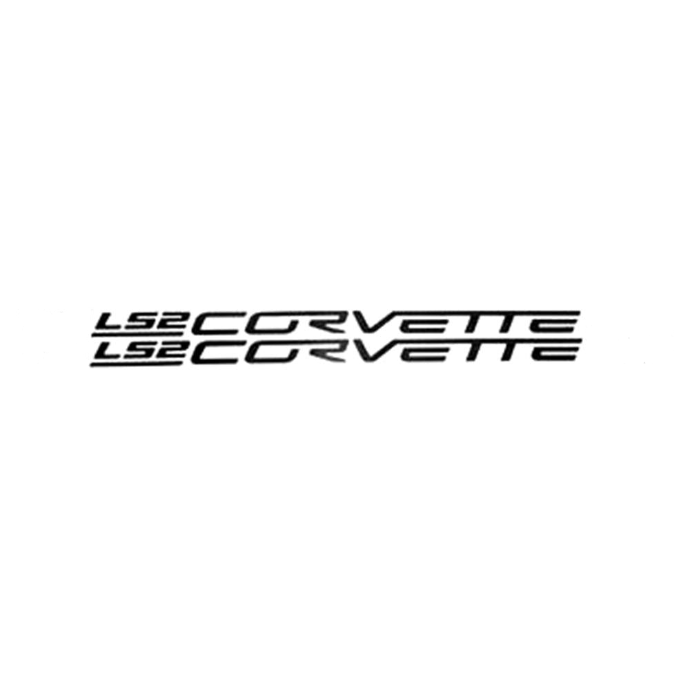 Corvette LS2 Fuel Rail Cover Decals - Gloss Black (Set) : 2005-2007 C6