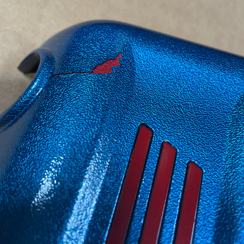 Corvette Fuel Rail Covers - Custom Painted Lemans Blue with Red Lettering : C6 Z06 LS7