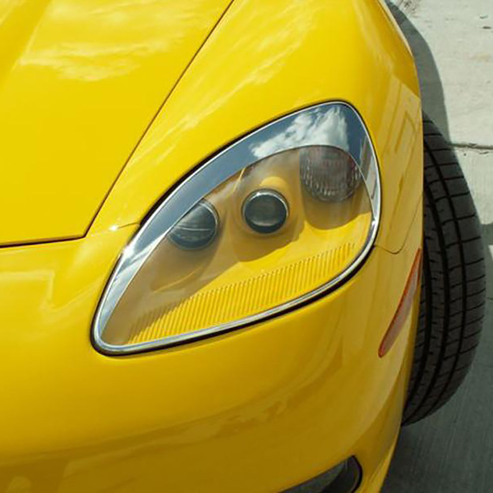 Corvette Headlight Eyebrow Kit - Chrome ABS : 2005-2013 C6,Z06,ZR1,Grand Sport