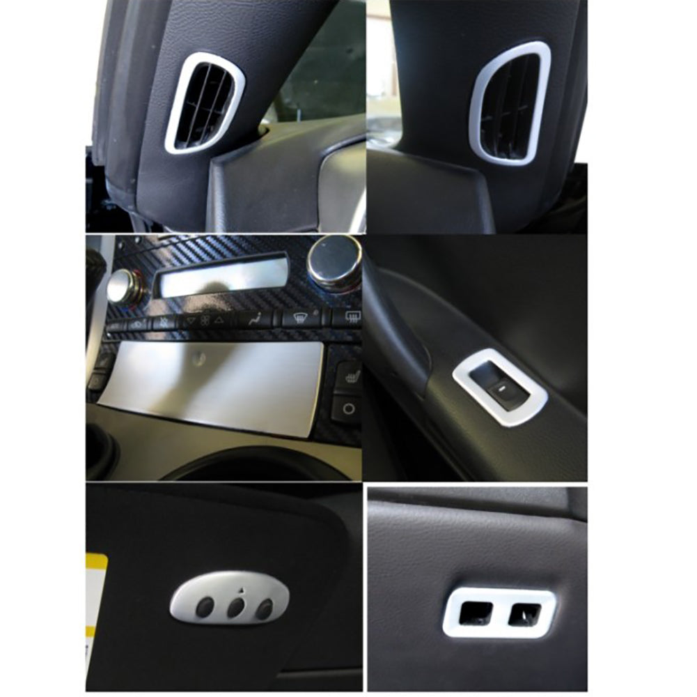 Corvette Aluminum Interior Trim Kit - Polished 6 Piece Set : 2005-2013 C6
