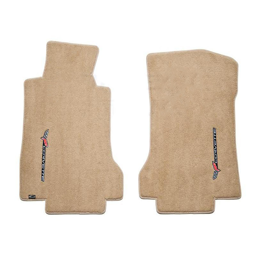 2005-2007 C6 Corvette Lloyd Ultimat Floor Mats with Sideways Emblem - Cashmere
