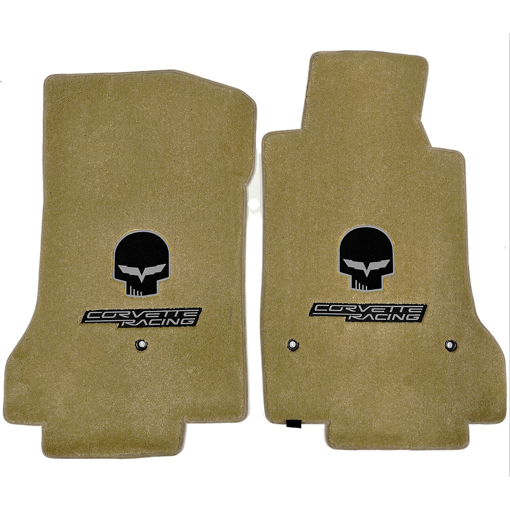 Lloyd Ultimat Floor Mats - Jake Corvette Racing - Cashmere with Silver : 2007.5-2013 (Hook Anchor)