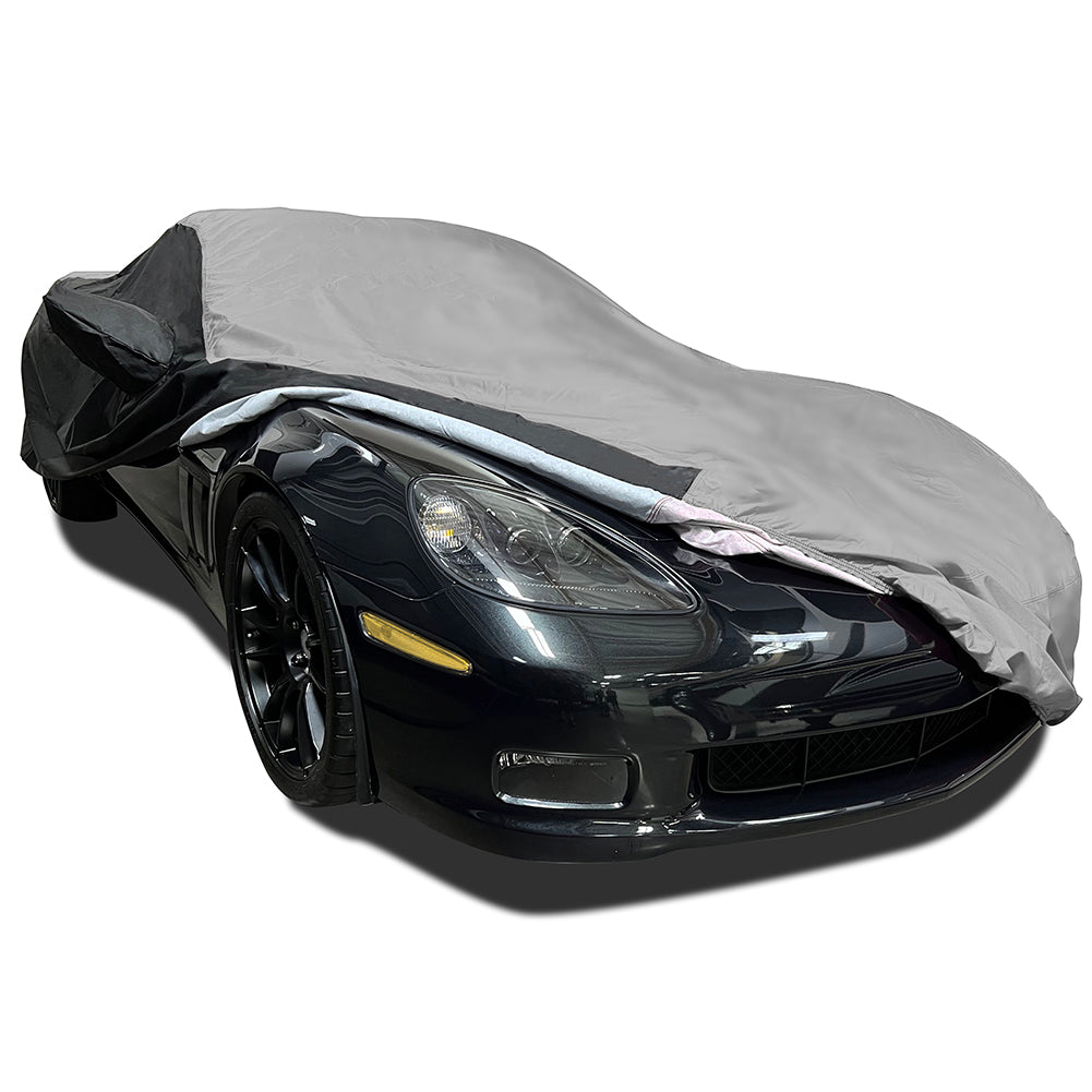 Corvette Ultraguard Car Cover - Indoor/Outdoor Protection : Gray/Black - 2005-2013 C6, Z06, ZR1, Grand Sport